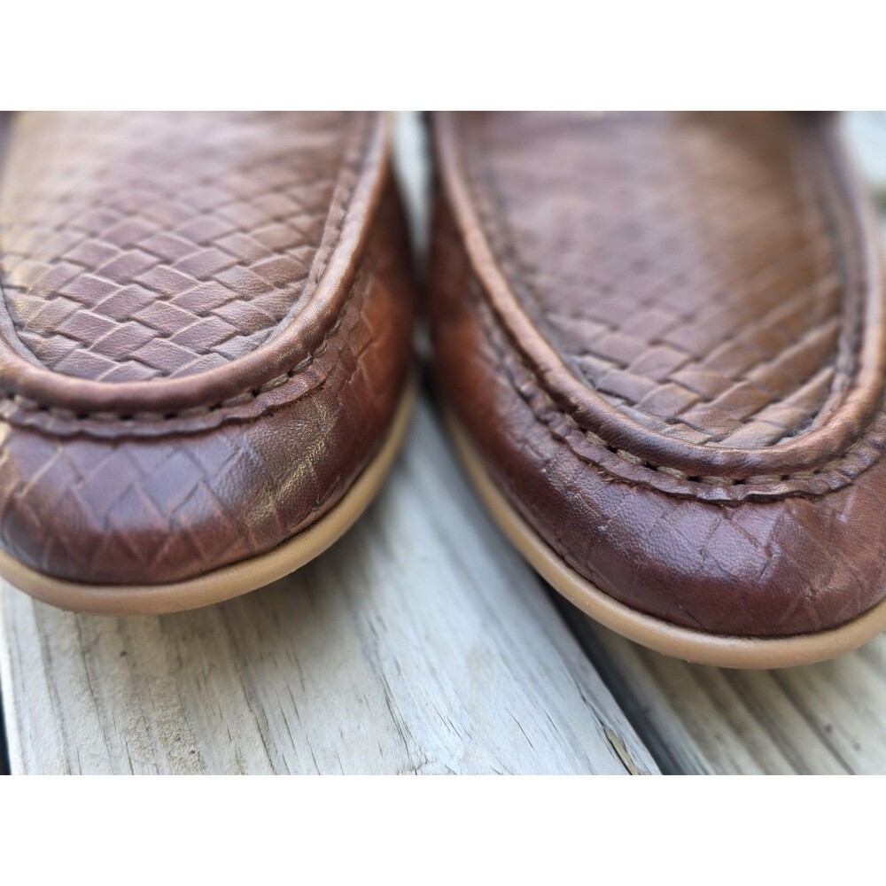 Men's Brown "Garwin" Leather Vince Camuto Penny Loafers Size 9.5M - Picture 4 of 8